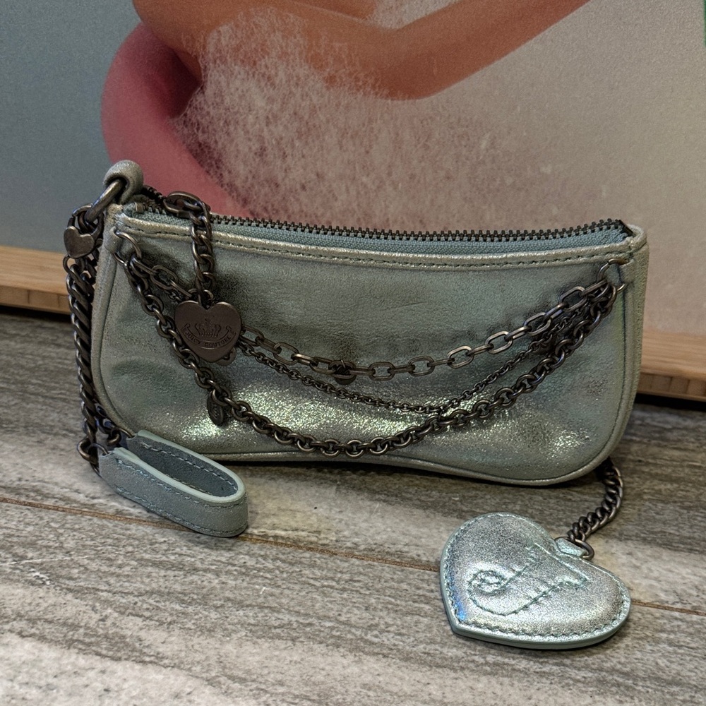 Vintage Juicy Couture Metallic Silver Chain mini Bag